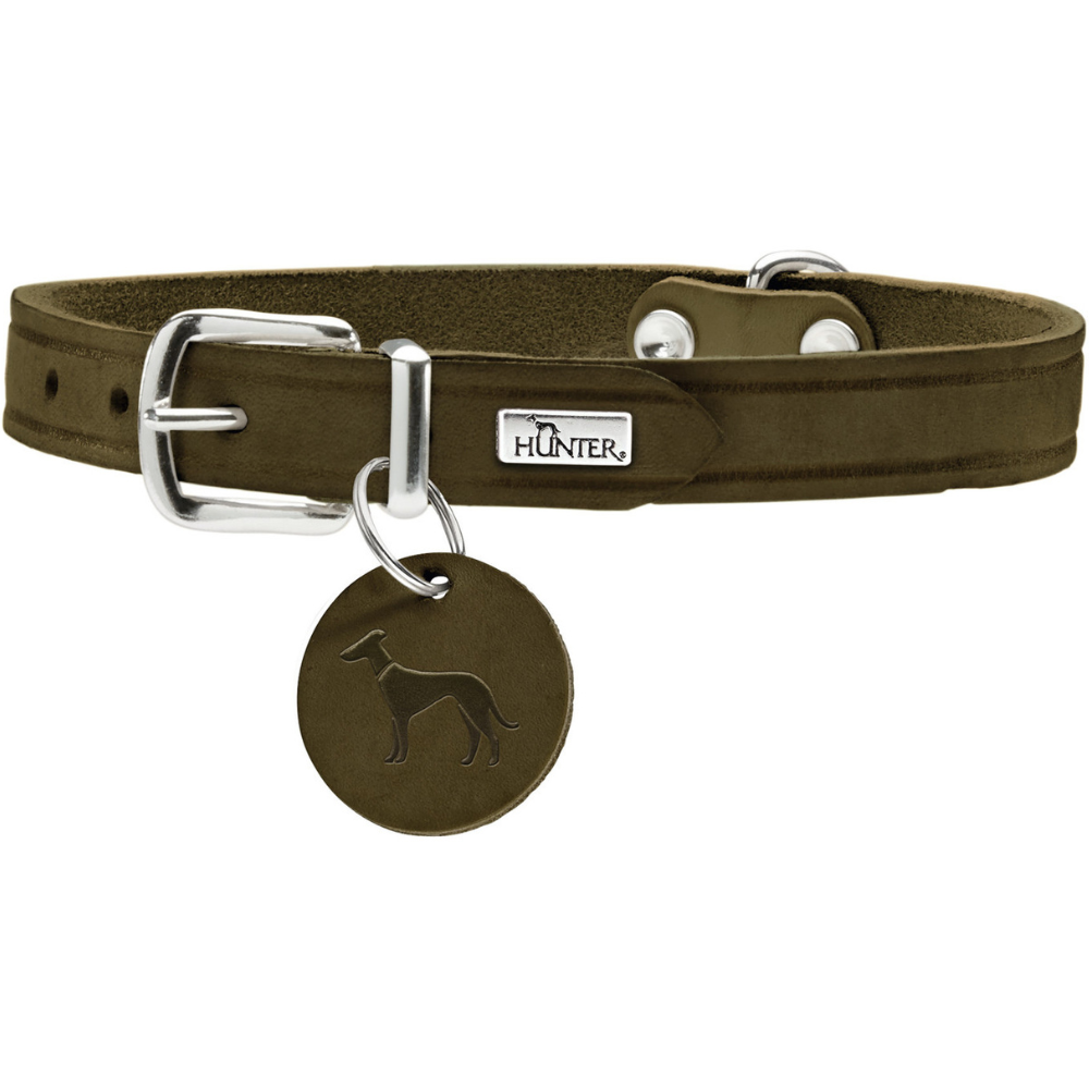 Collar Aalborg 60/L Leather Olive Green