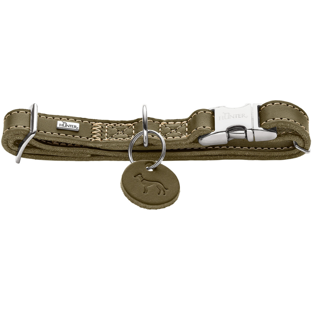 Collar Aalborg Alu-Strong 40-55/L Leather Olive Green