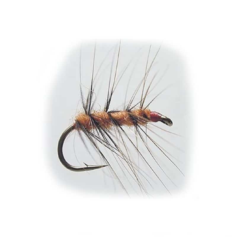 Hurricane Dry Fly B1450 - Superpuppan Brown & Orange Size 14