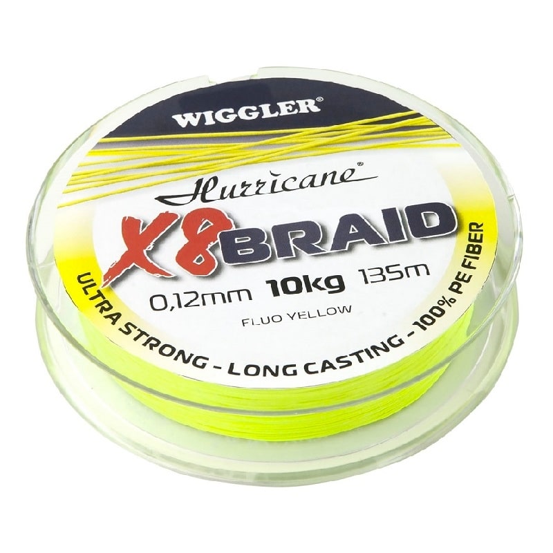 Hurricane X8 Braid Fluo Yellow 0,18mm 16,3kg 135m