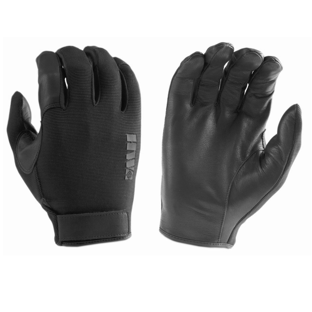 Gear Gloves Spandex Knit & Goatskin Leather Glove Black