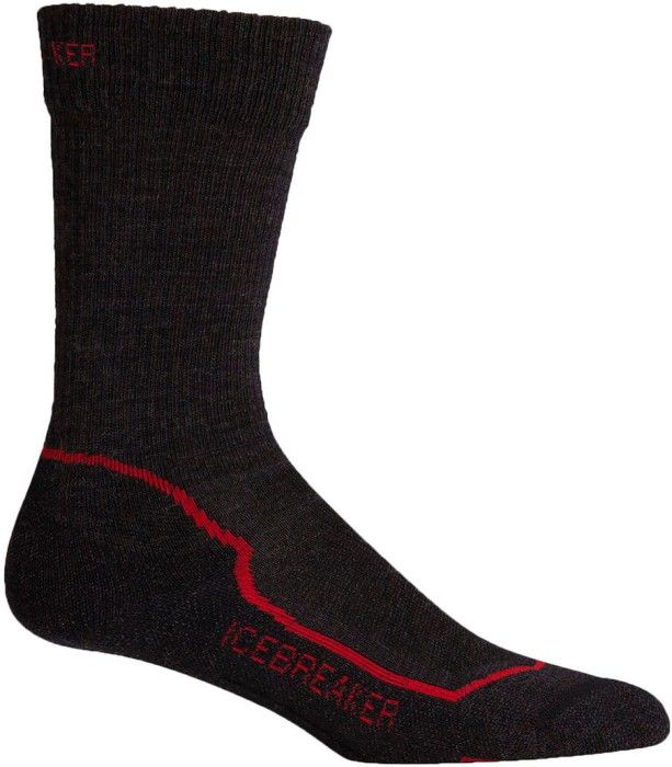 M's Hike+ Light Crew Jet Hthr/Red/Black