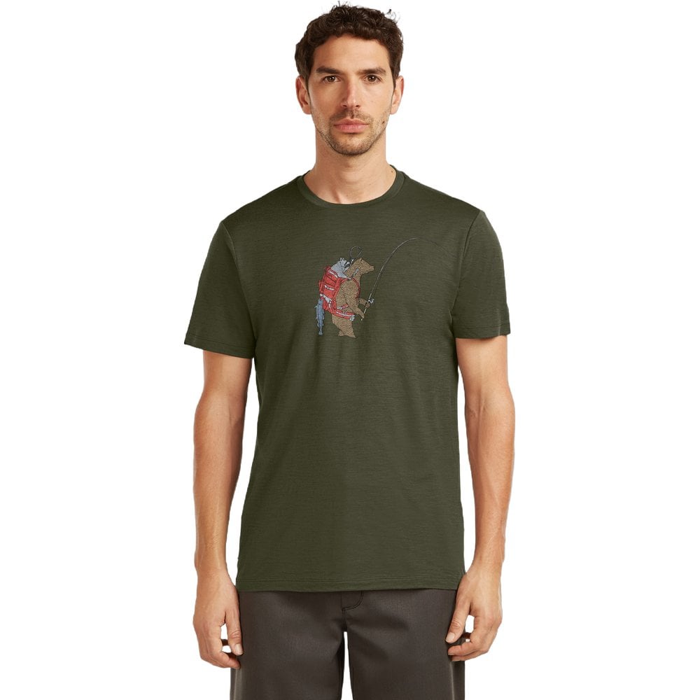 M's Mer 150 Tech Lite SS Tee Bear Catch Dk Loden