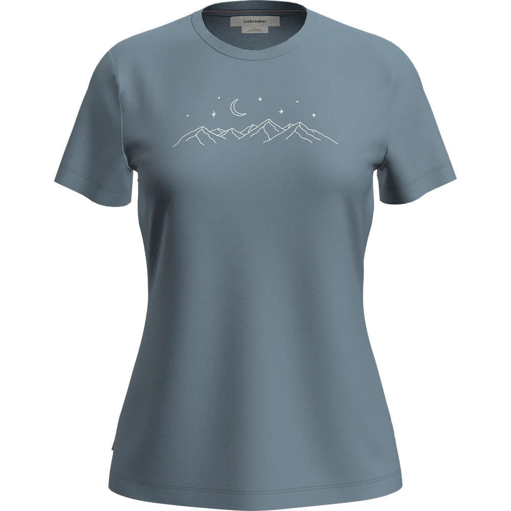W's Merino 150 Tech Lite Ss Tee Sparkling Stars Flint Blue