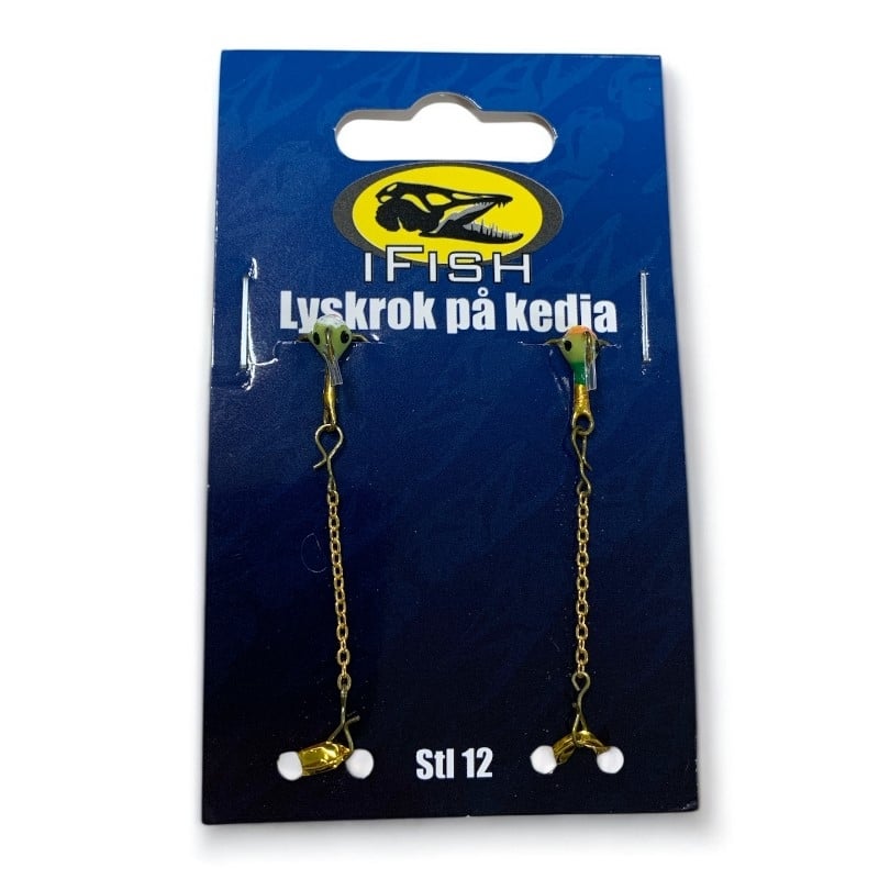 IFISH Glow Hook On Chain Size 12 2-pack