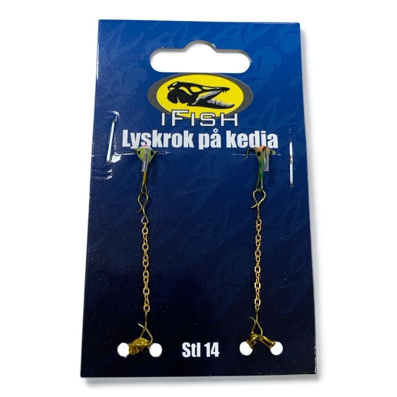 IFISH Glow Hook On Chain Size 14 2-pack