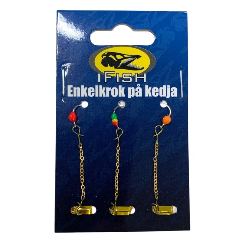 IFISH Single Hook On Chain 3-pack