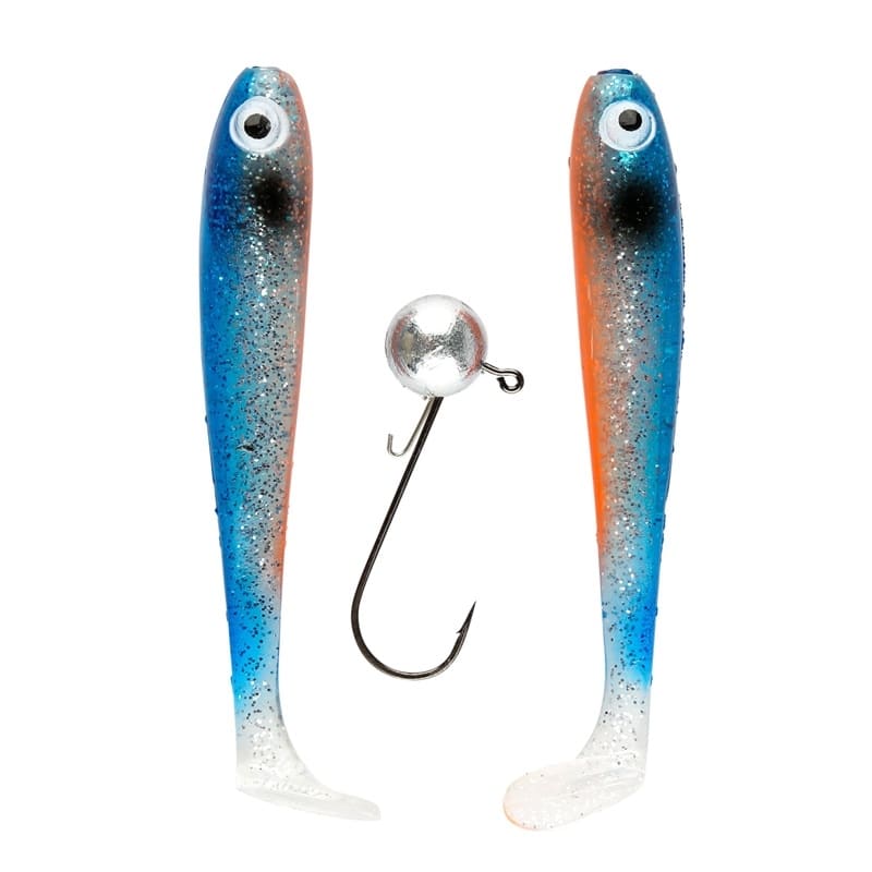 IFISH The Demon Shad 10cm 2-pack including Jig Head - Ghost Blue