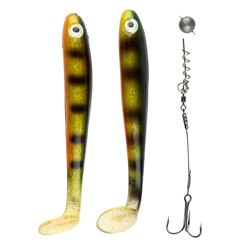 IFISH The Demon Shad 15cm 2-pack including Stinger - Fluo Perch