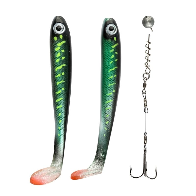 IFISH The Demon Shad 15cm 2-pack including Stinger - Hot Pike