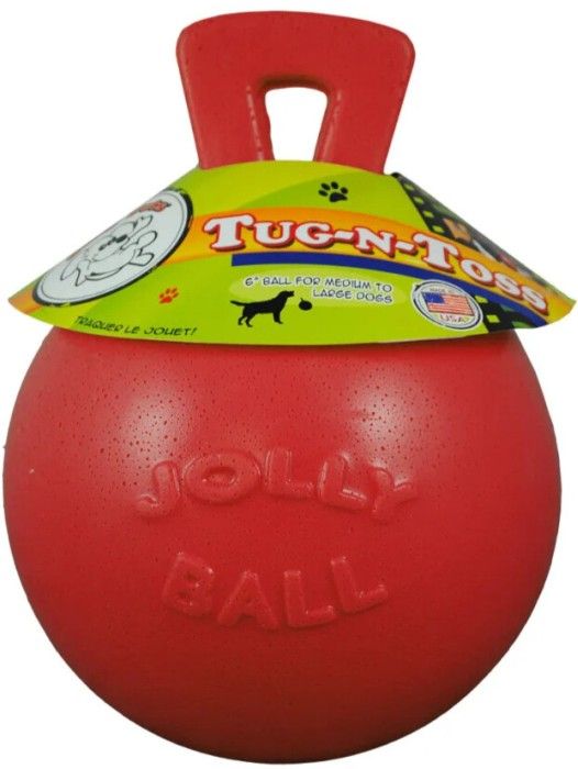 Jolly Ball Tug-N-Toss Red