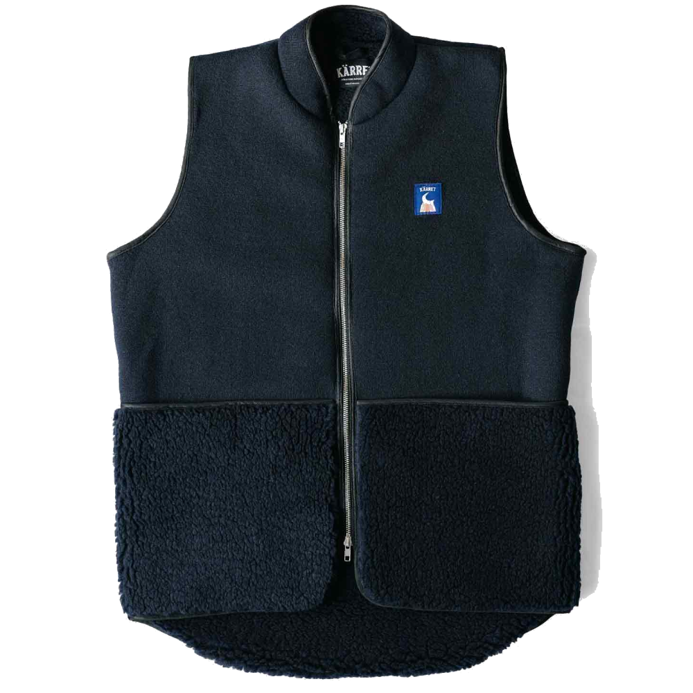 Retro Pile Vest Navy