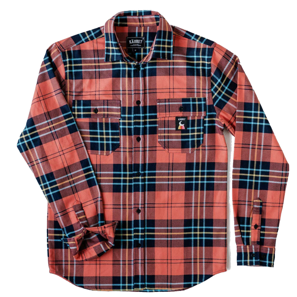 Tartan Check Shirt Coral Red / Multi