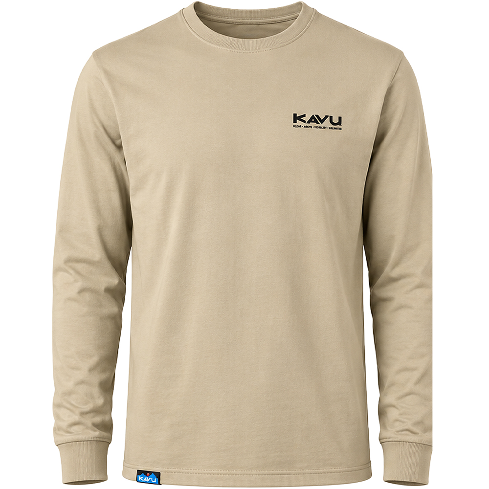M's Ls Etch Art Long Sleeve Tee Classic Beige