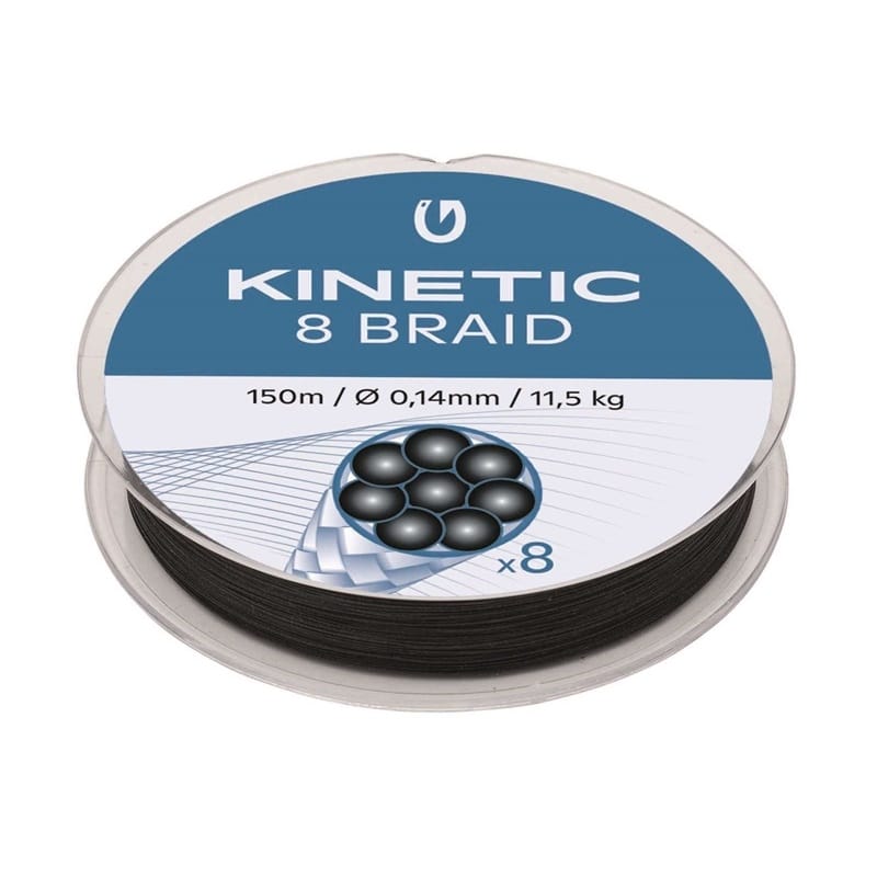 Kinetic 8 Braid 150m 0,14mm/11,5kg Black