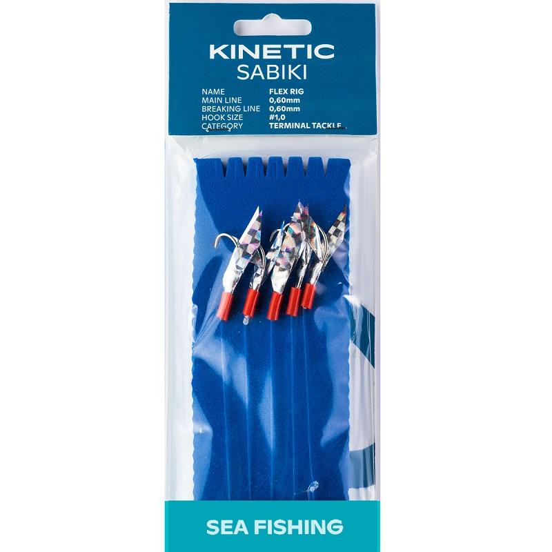 Kinetic Sabiki Flex #1/0 Silver Flex