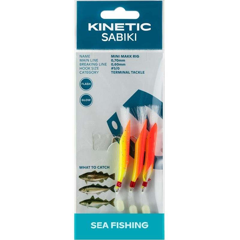Kinetic Sabiki Mini Makk #5/0 Yellow/Orange