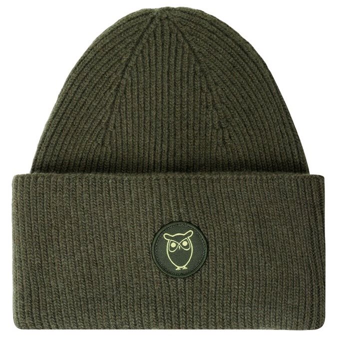 Wool badge beanie