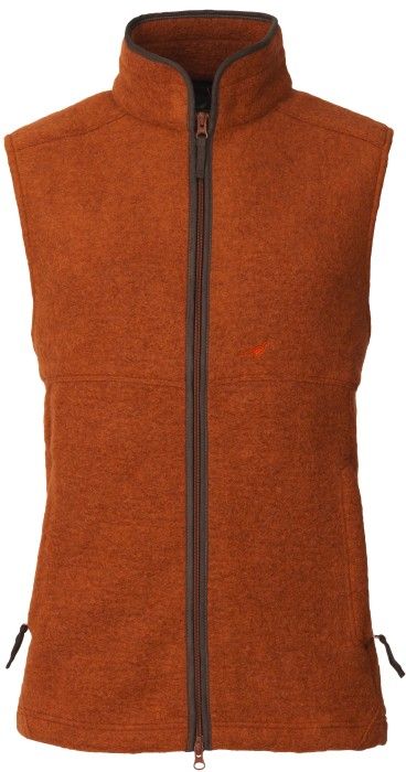 Isla Vest Fleece Wool Lava