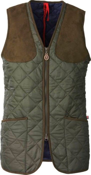 Lady Cheltenham Quilted Shooting Vest Olive