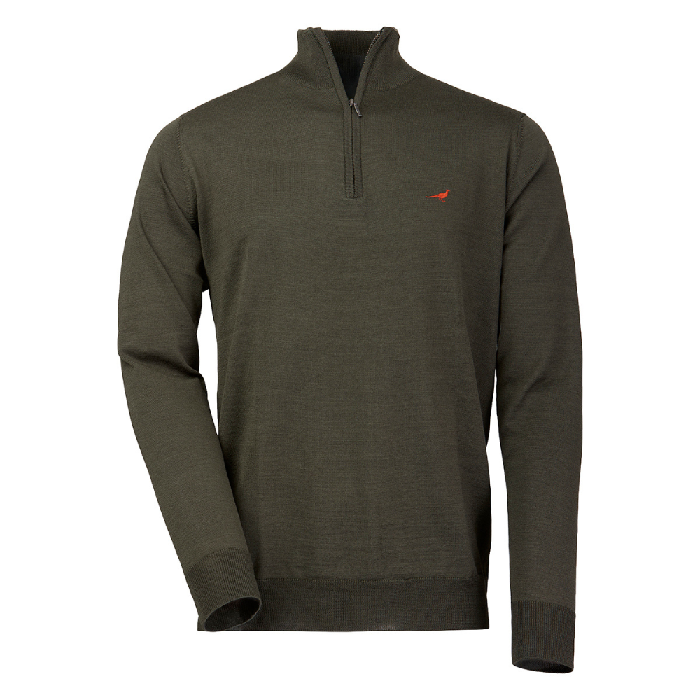 M's Norfolk Zip-Neck Olive