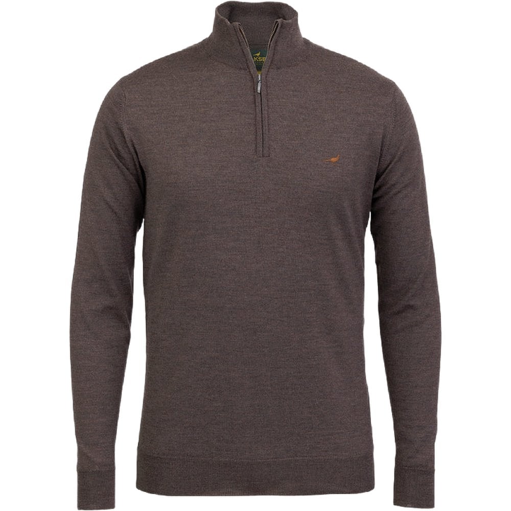 Norfolk Zip-Neck Chocolate