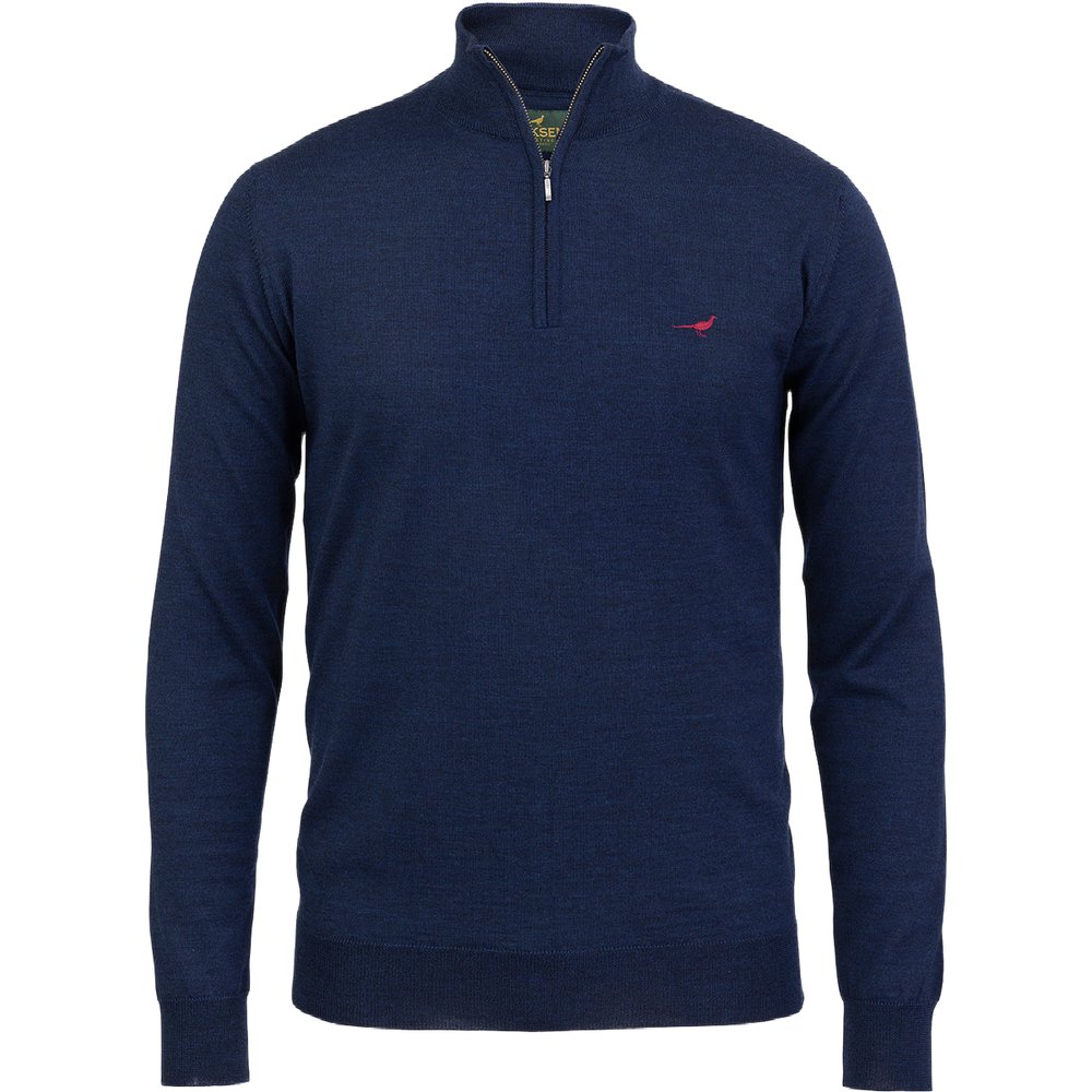 Norfolk Zip-Neck French Blue