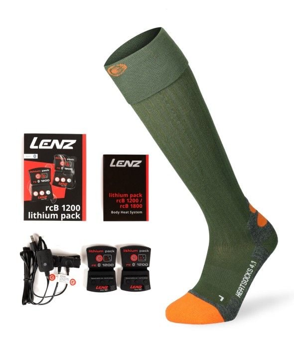 Set of Heat sock 4.1 + Lithium RCB 1200 Green/Orange