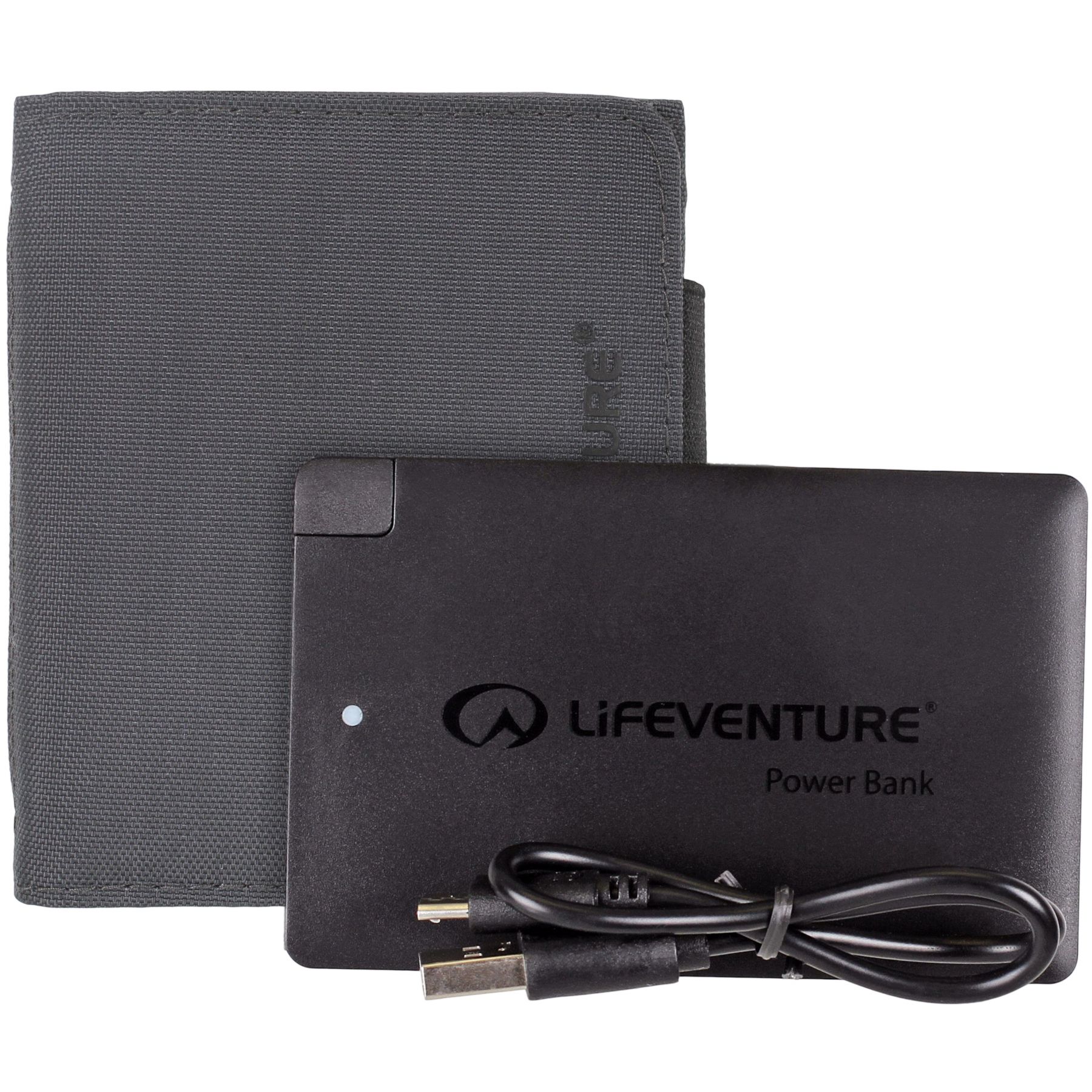 Lifeventure RFiD Charger Wallet med powerbank