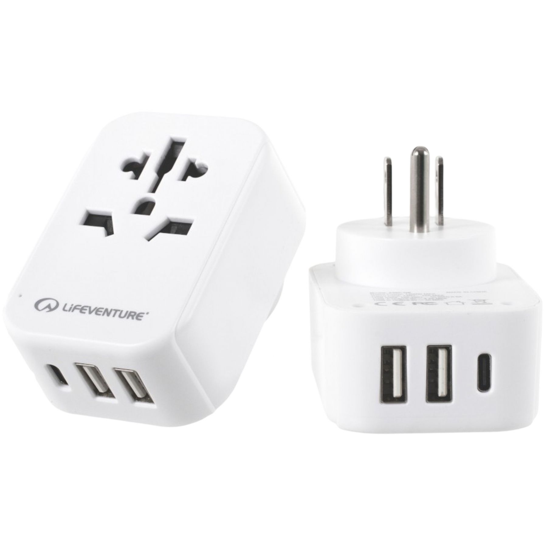 Lifeventure USA Reiseadapter med USB + USB C