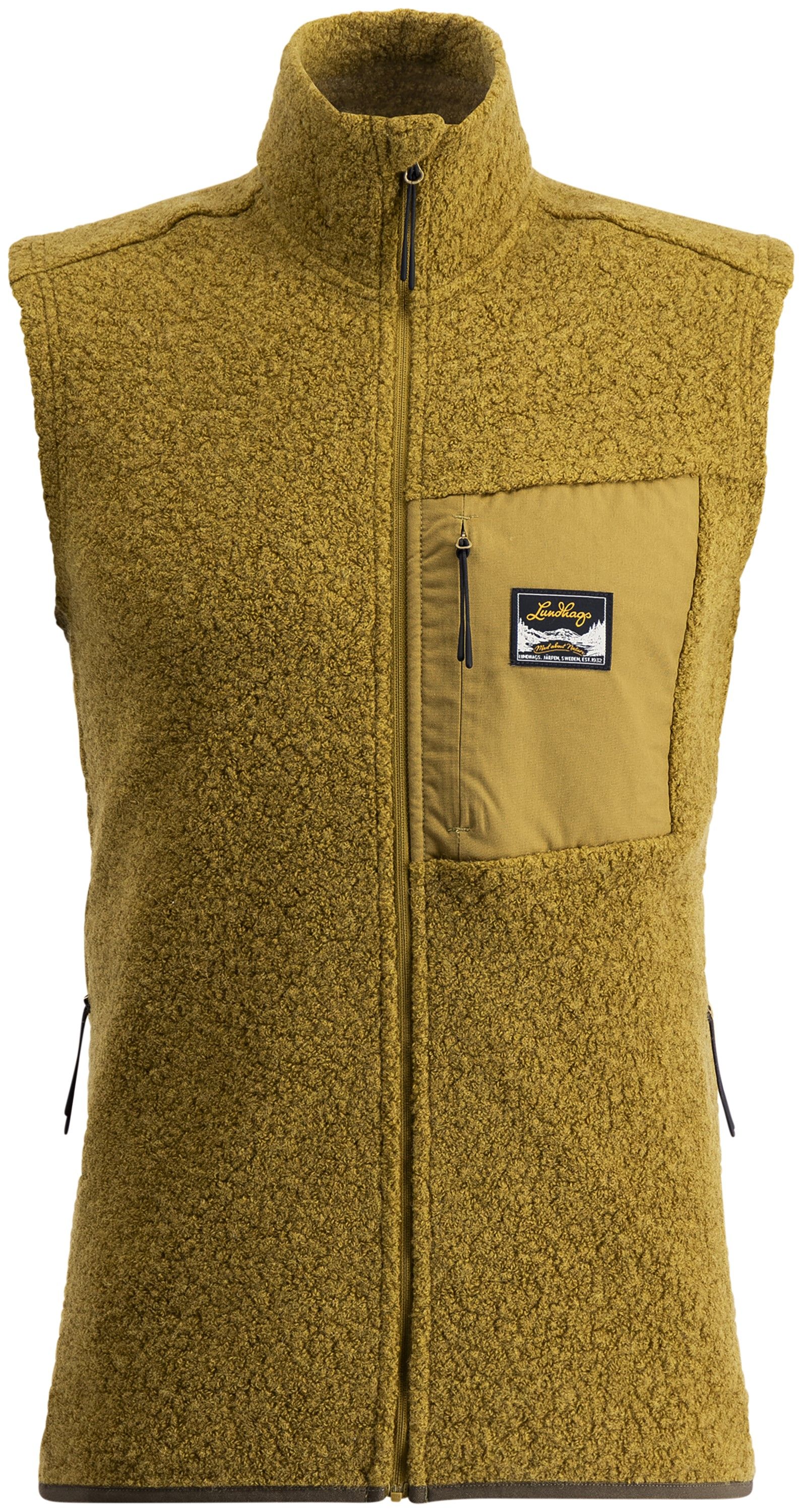 Flok Wool Ms Pile Vest Olive