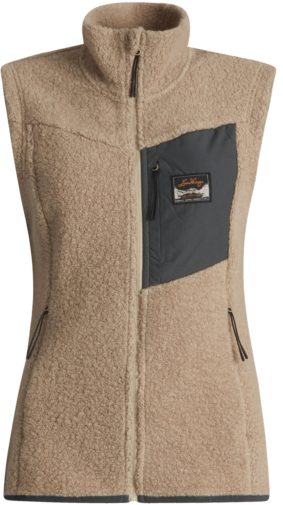 Flok Wool Pile Vest W Sand