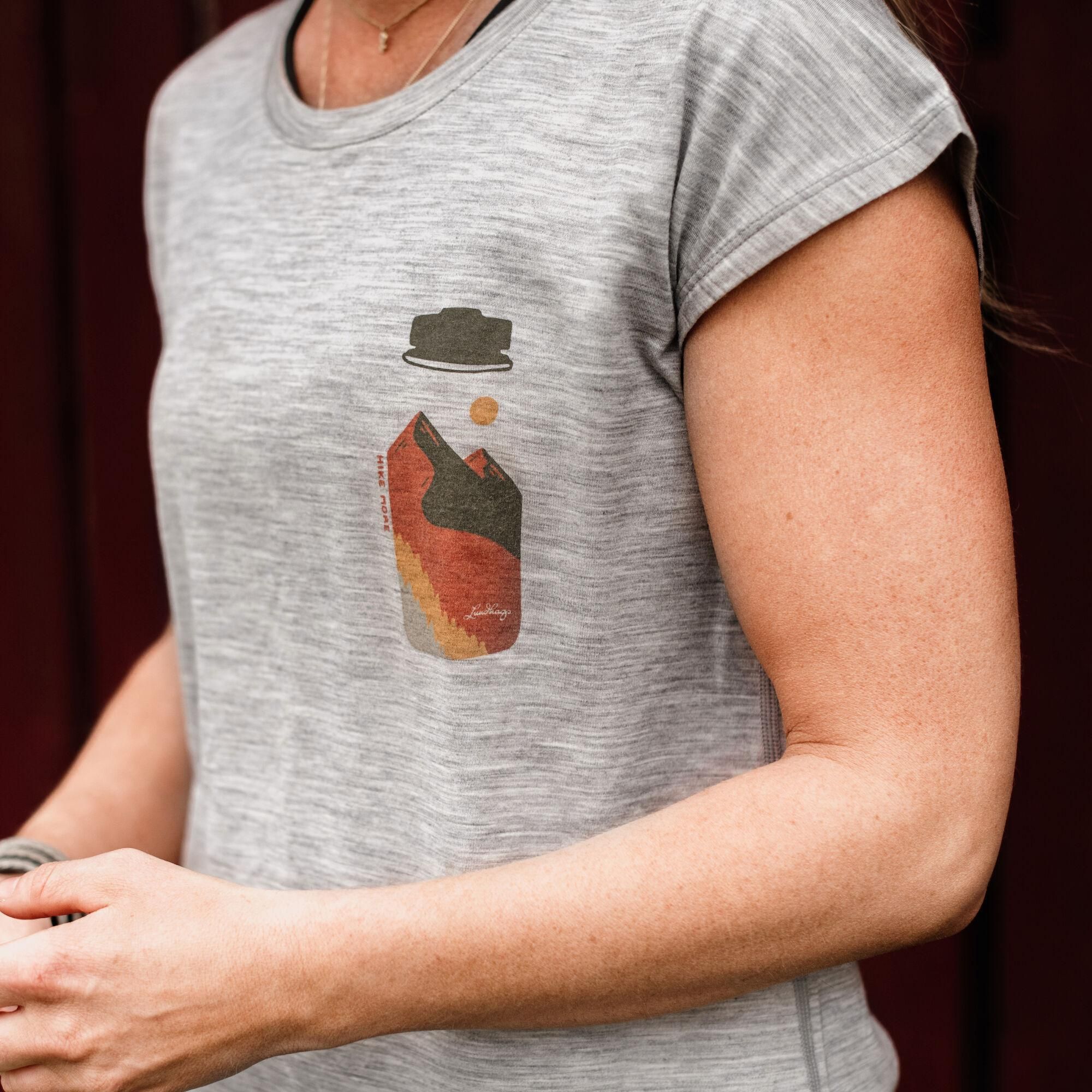 Fulu Merino Bottle T-Shirt W Light Grey