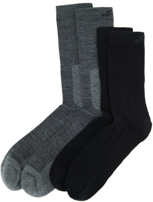 Merino Trekking Sock Combo Mid Grey Melange/Black