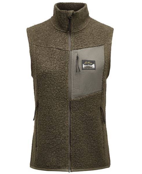W's Flok Wool Pile Vest Forest Green