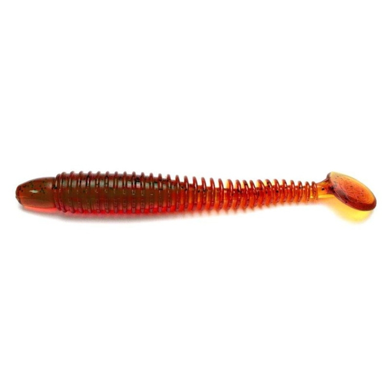 Lunker City Swimmin' Ribster Motor Oil Pepper 10