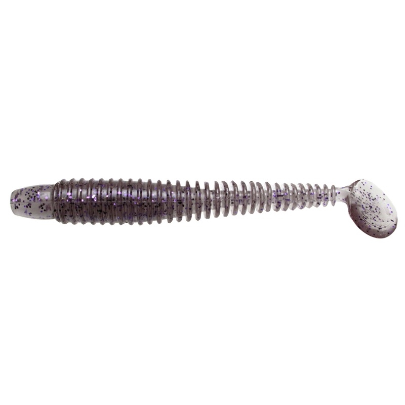 Lunker City Swimmin' Ribster Smoke Purple Pepper 10