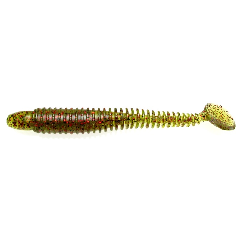 Lunker City Swimmin' Ribster Watermelon Redflake 10