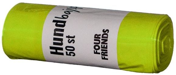 Hundepose Lime/Gul 50 stk