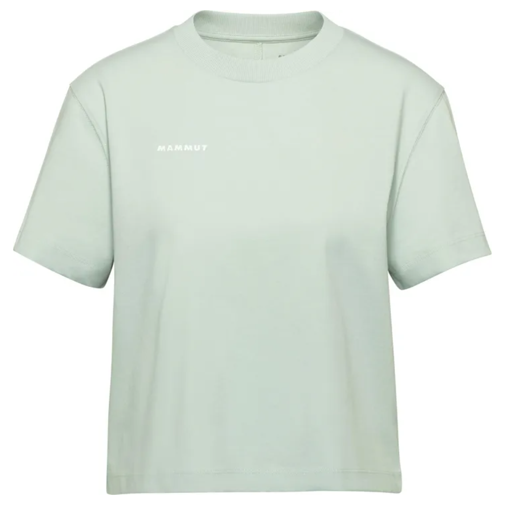 W's Mammut Base Cropped T-Shirt MLni Logo SilVer Sage