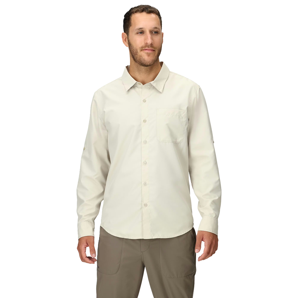 M's Airexchange Upf 40 Ls Shirt Birch Bark