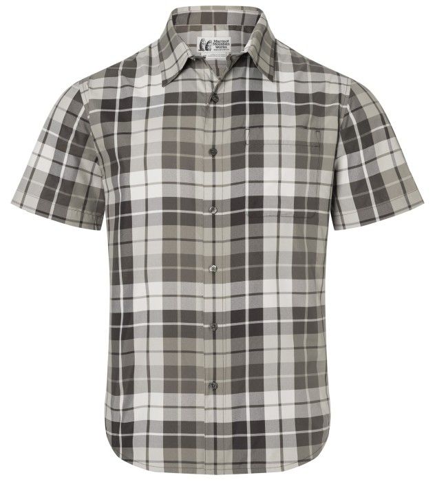 Men's AirExchange Shield Novelty SS Shirt Hickory Nut Wayland Nut Wayland Plaid