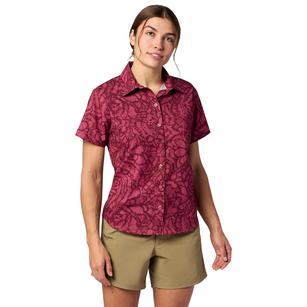 W's Airexchange Ss Shirt Dried Rose Twirl