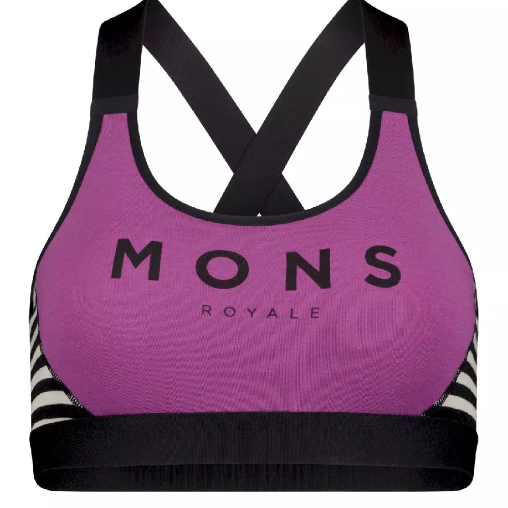 Stella Merino X-Back Bra Purple Bolt / Mr Stripe