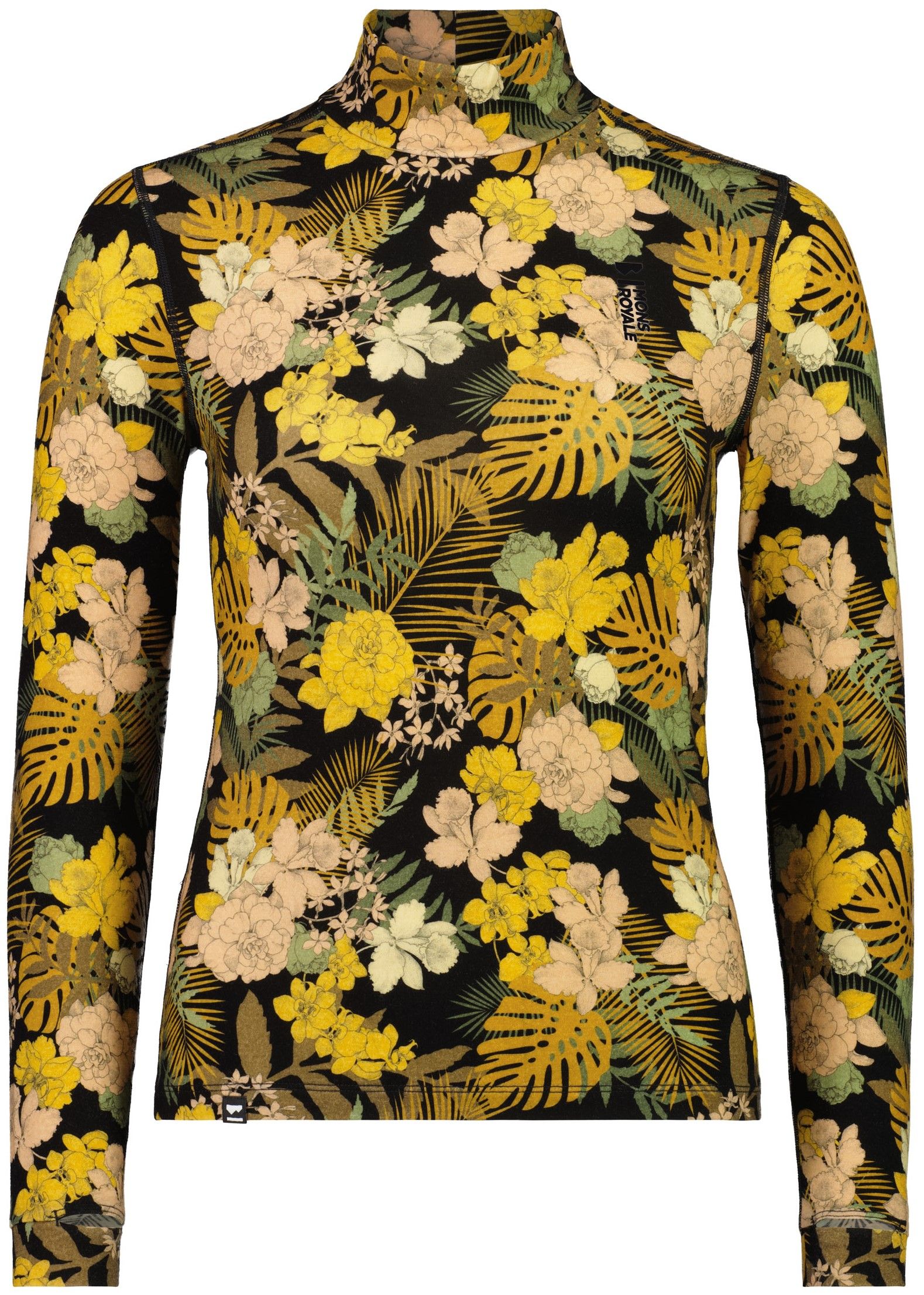 W's Cascade Merino Flex 200 Mock Neck LS Floral Camo