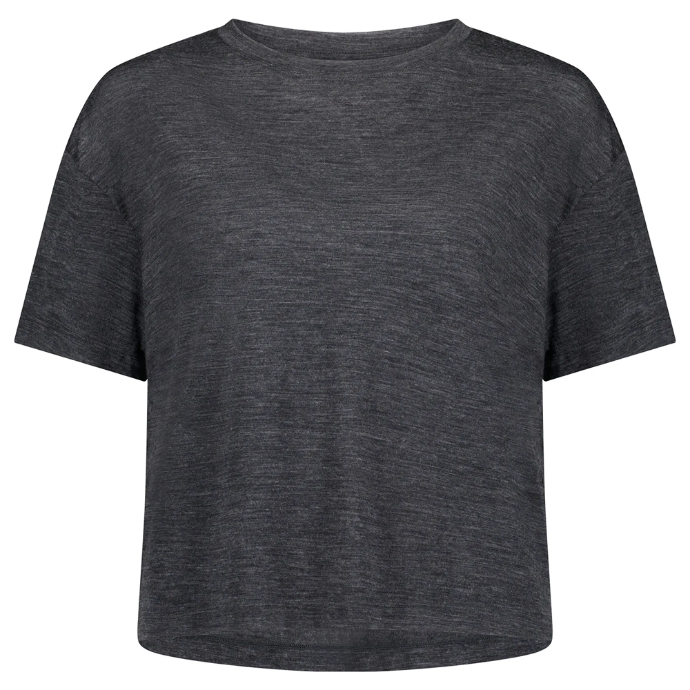 Zephyr Merino Tencel Boxy T-Shirt Smoke