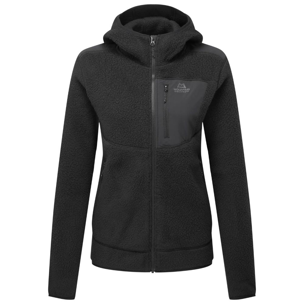 Highpile Hooded Womens Jacket Black