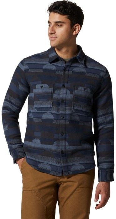 M's Granite Peak Long Sleeve Flannel Shirt M-Hardwear Navy