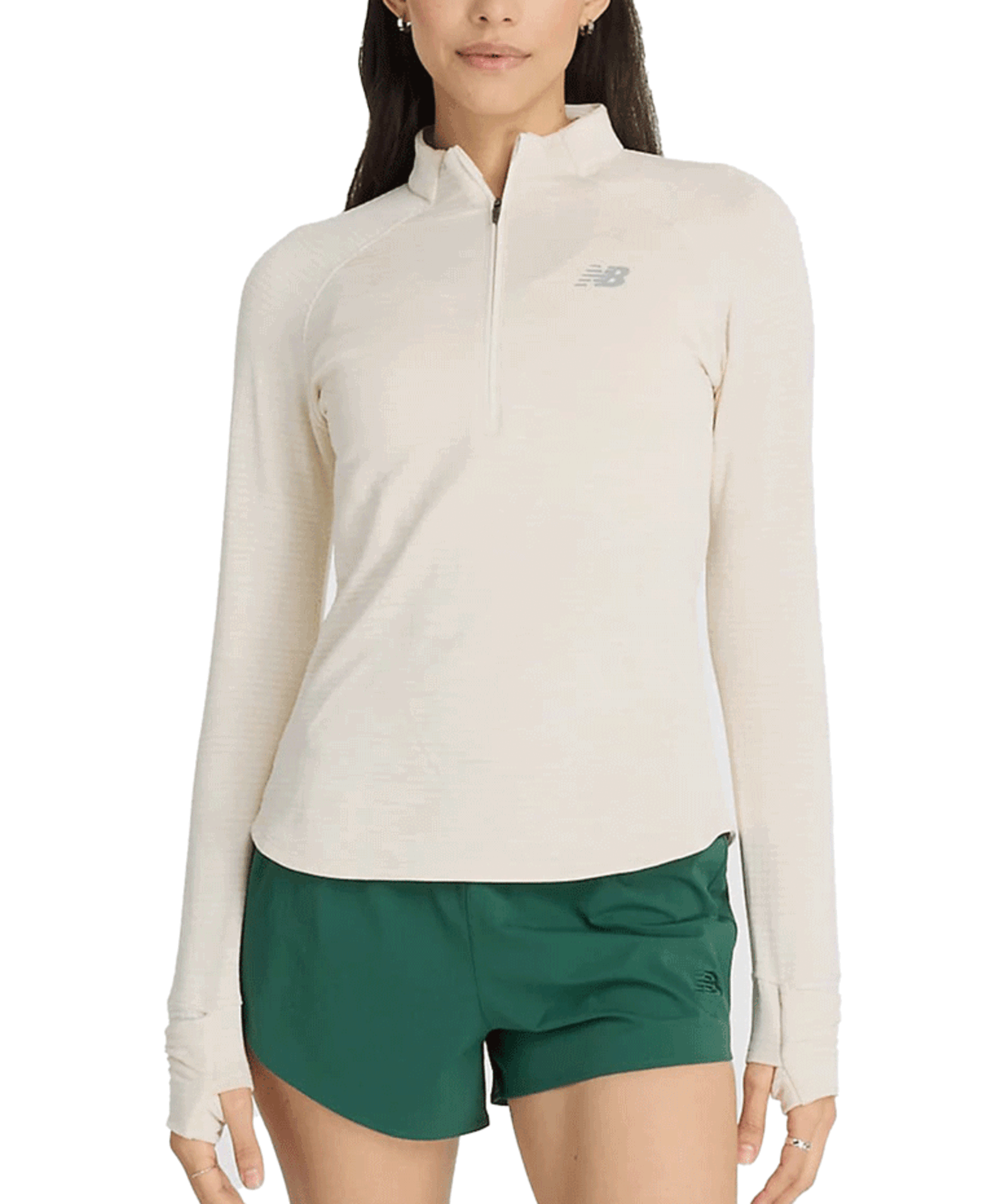 Athletics Heat Grid 1/2 Zip Linen Heather
