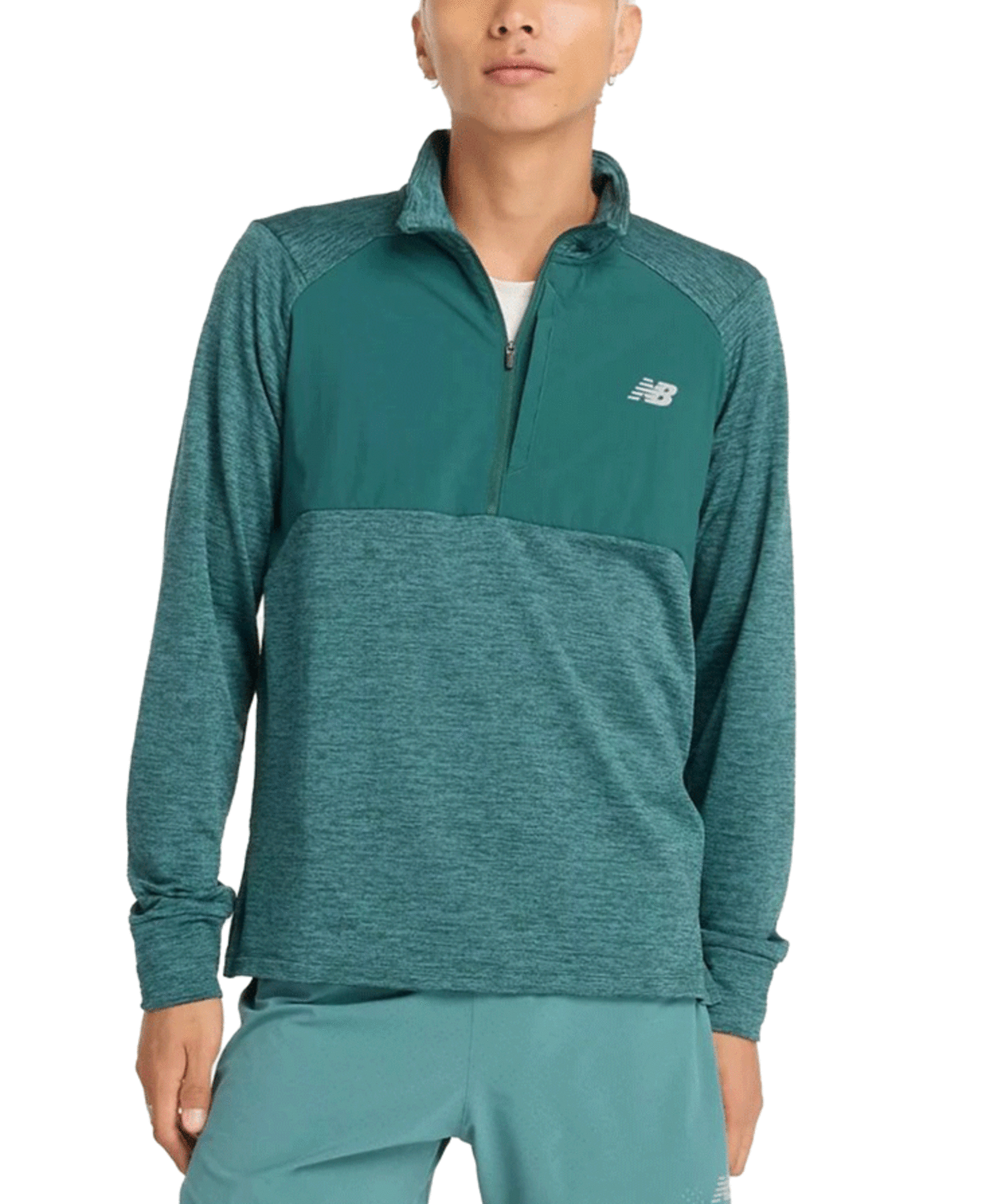 Athletics Heat Grid 1/2 Zip New Spruce